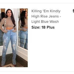 NWT Fashion Nova jeans size 18